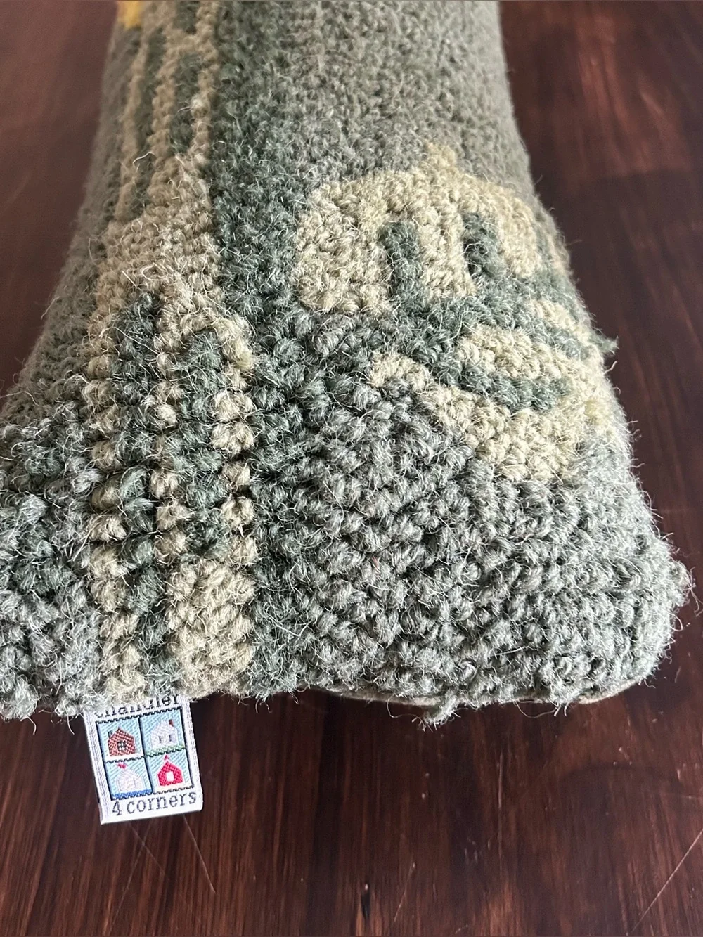 Chandler 4 Corners Hooked Wool Sunflower 162 Lumbar Pillow Laura Megroz Lumba